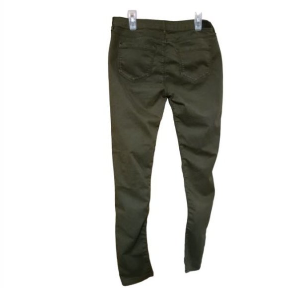 Buffalo David Bitton Faith Mid Rise Olive Green Skinny Jeans - Picture 2 of 9